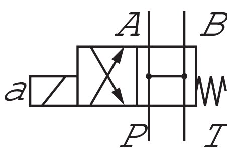 Schaltsymbol: 4/2-Wegeventil, HA-Schaltung